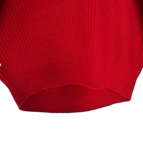 Athleta Cascades Cocoon Crew Neck Sweater Wool Blend Red Size S NWT - Picture 7 of 13